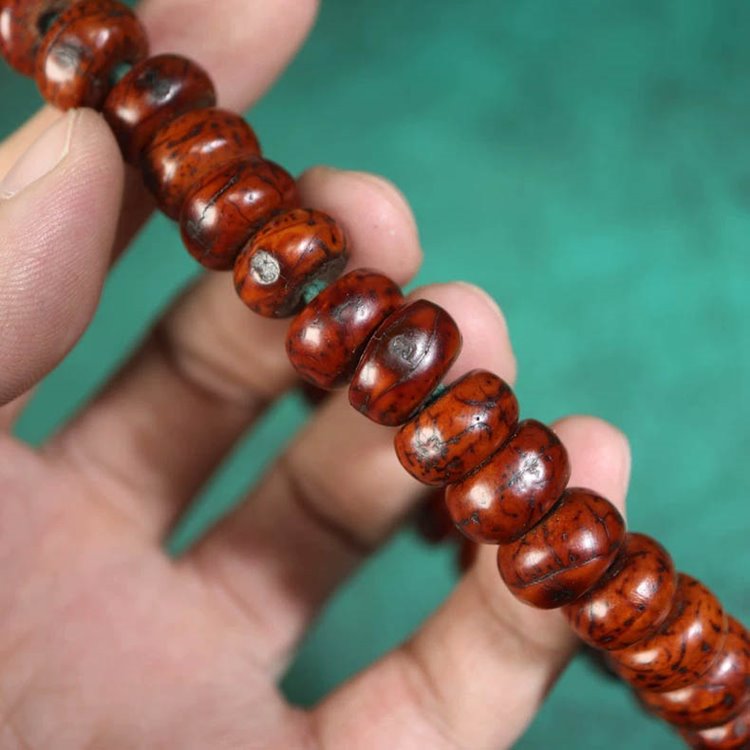 Vintage Tibetan Red Bodhi Beads Mala