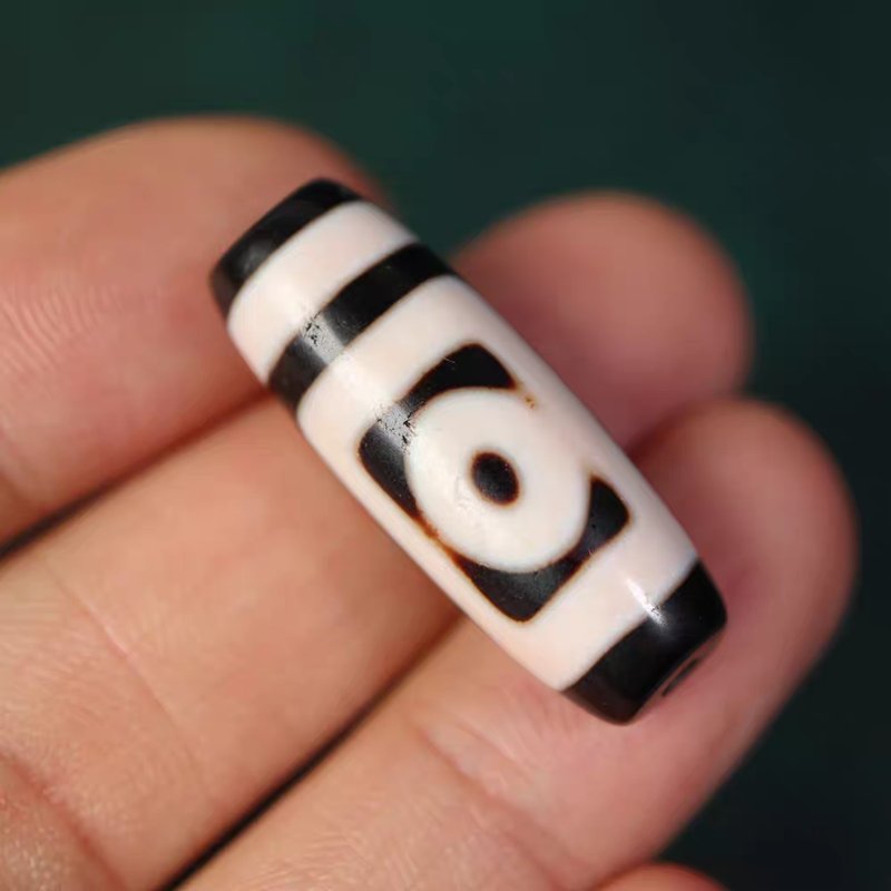 Love Talisman for Devoted Souls 2 Eye Dzi Bead