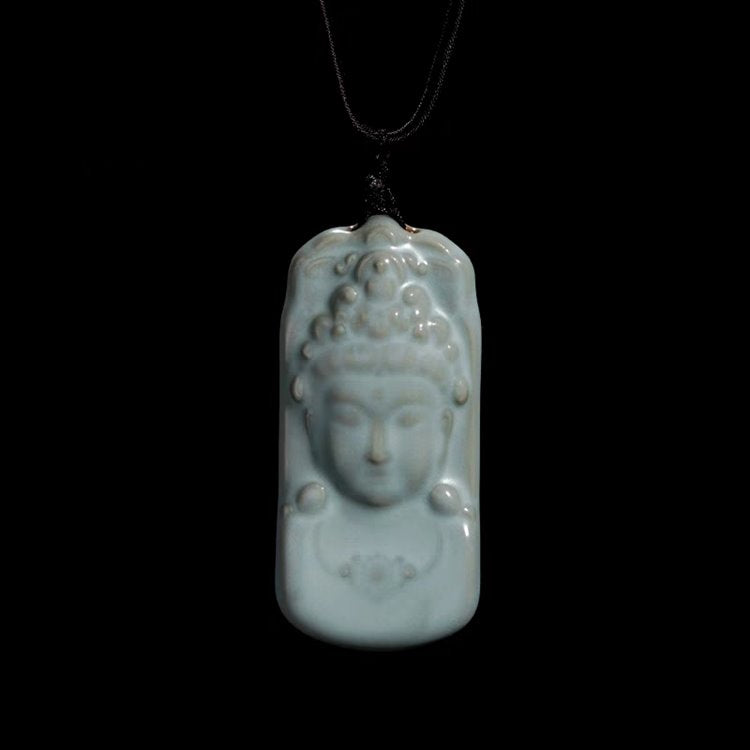 Porcelain Kwan Yin Pendant