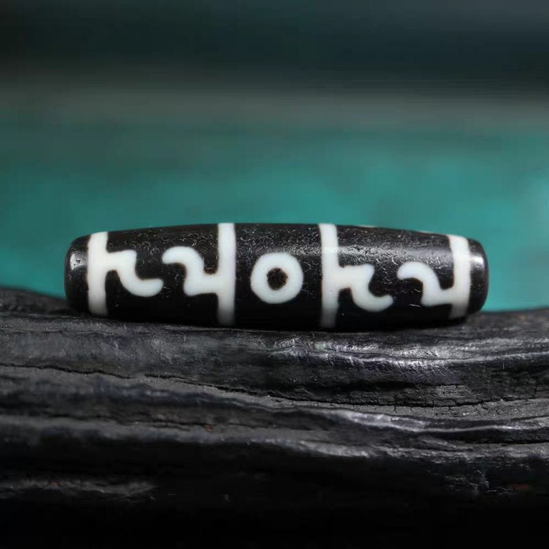 Mastery of Buddhahood Amulet 3 Eye Dzi Bead