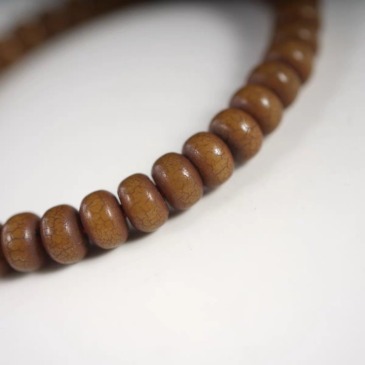 Vintage Tibetan Bodhi Root Monk Bead Bracelet