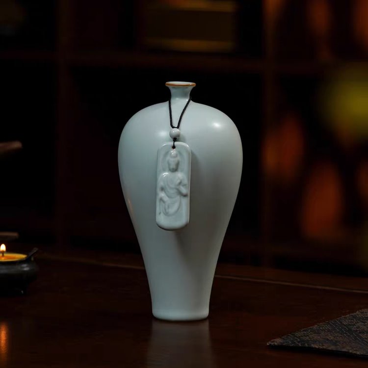Porcelain Quan Yin Pendant