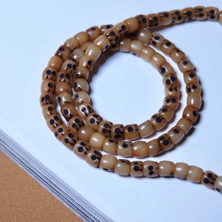 Vintage Tibetan Yak Bone Skull Beads