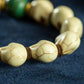 Old Tibetan Ceramic Bead Skull Wrist Mala