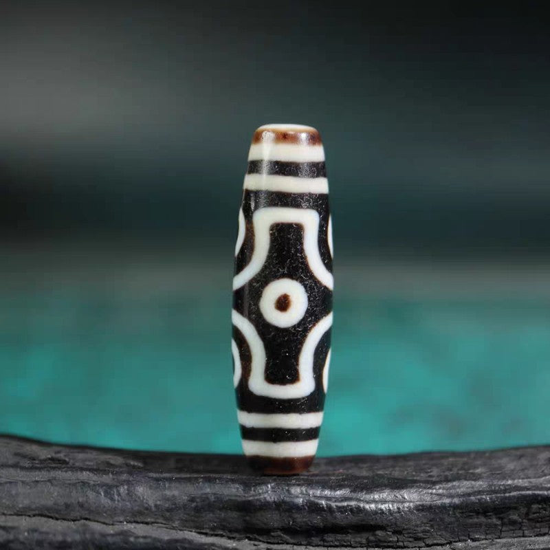 Discerning Emptiness Through Form 6 Eye Dzi Bead
