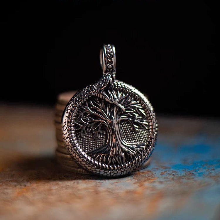 Yggdrasil Tree of Life Jörmungandr World Pendant
