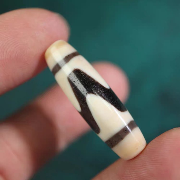 Shard of Unyielding Willpower Tiger Tooth Dzi Bead