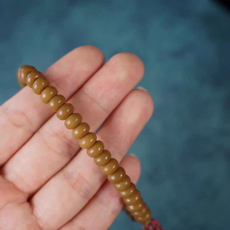 Vintage Tibetan Bodhi Root Monk Bead Bracelet