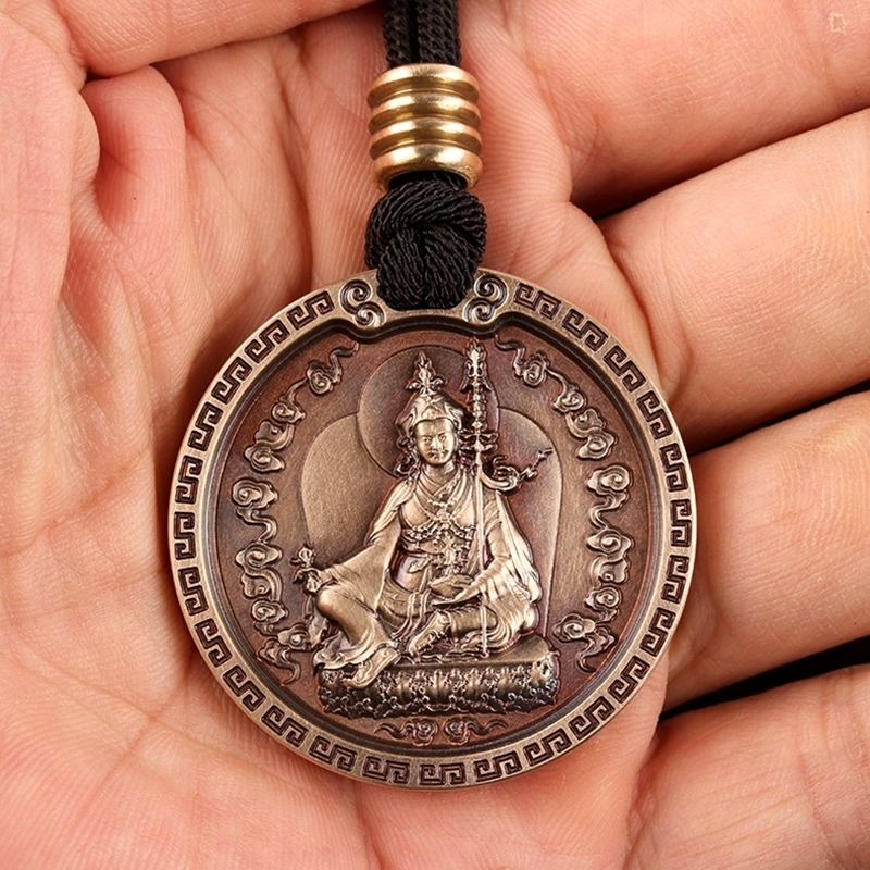 Brass Buddha Medallion Necklace
