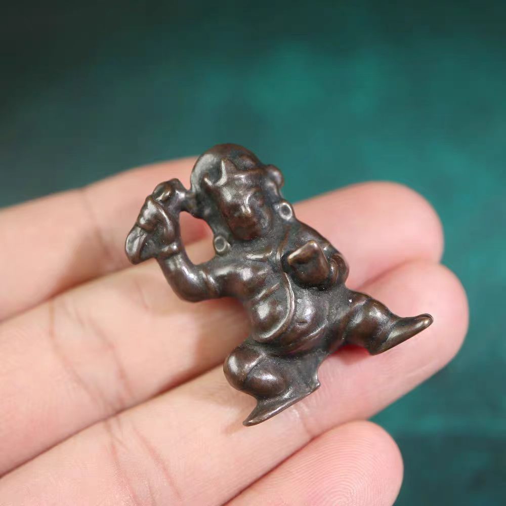 Vintage Tibetan Meteoric Iron Vajrapani Amulet