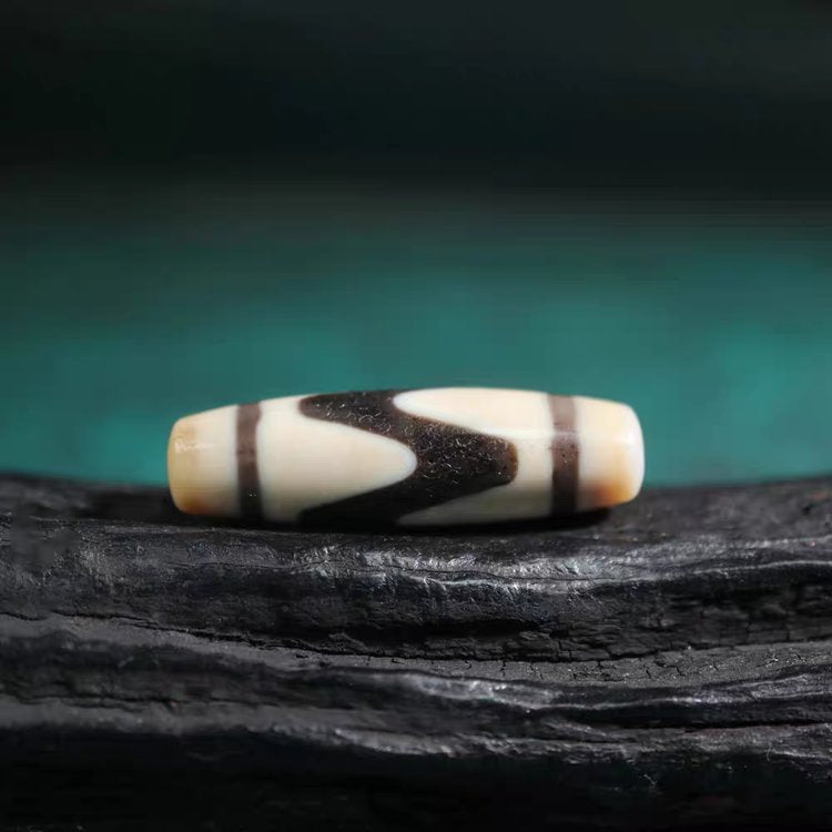 Shard of Unyielding Willpower Tiger Tooth Dzi Bead