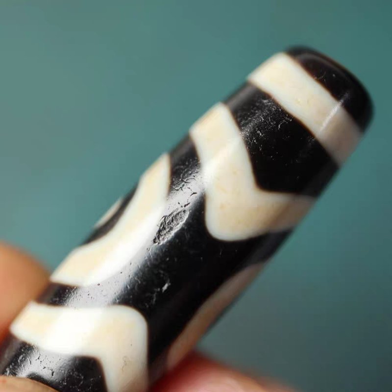 Samsara and Nirvana Talisman 2 Eye Dzi Bead