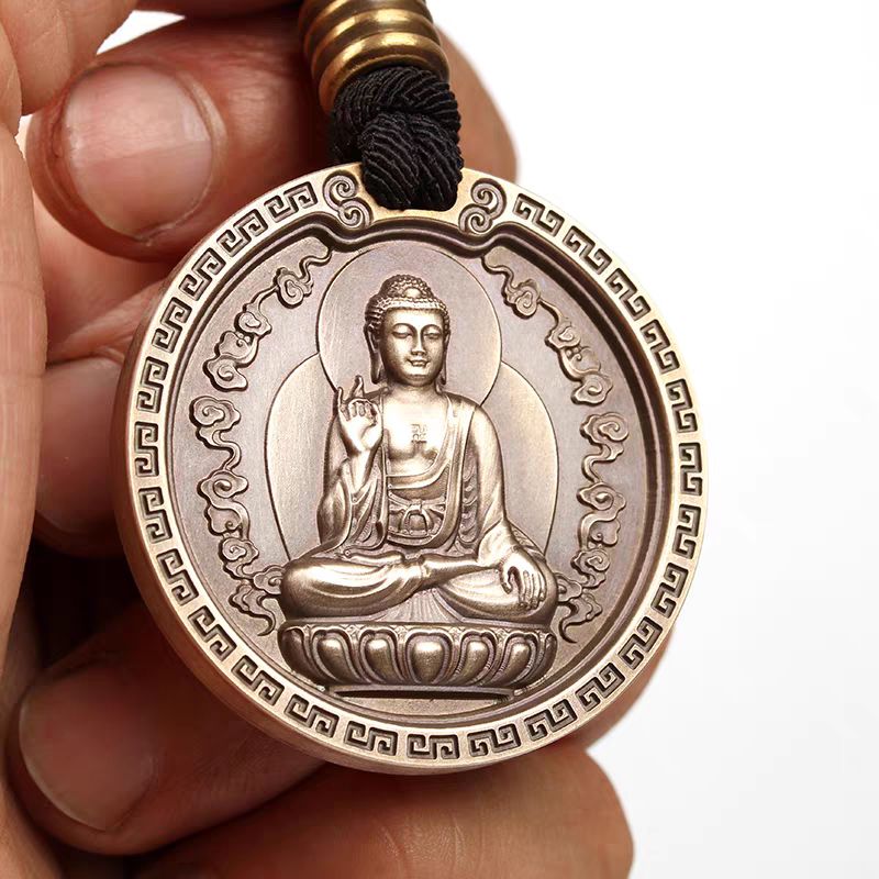 Brass Buddha Medallion Necklace