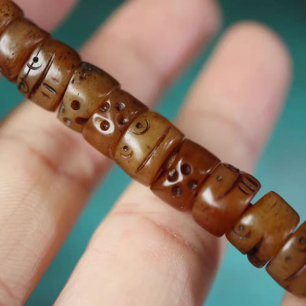 Vintage Tibetan Yak Bone Skull Beads