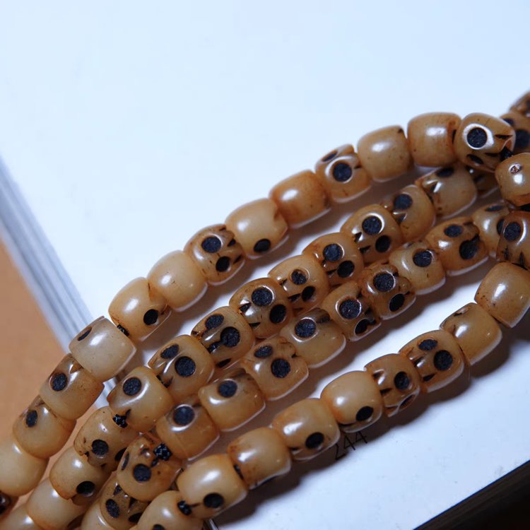 Vintage Tibetan Yak Bone Skull Beads