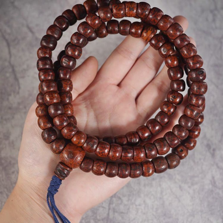 Old Tibetan Bodhi Seed Mala 8mm Seeds
