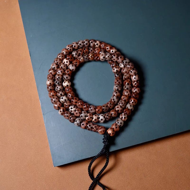 Tibetan Yak Bone Mens Mala Necklace