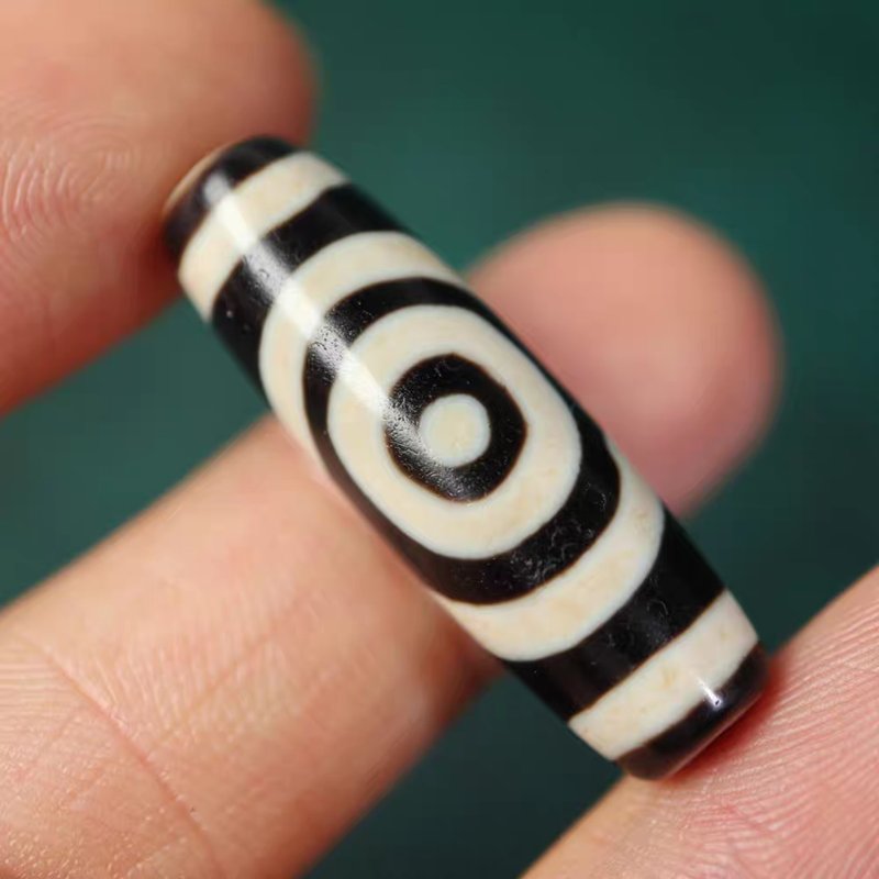 Samsara and Nirvana Talisman 2 Eye Dzi Bead