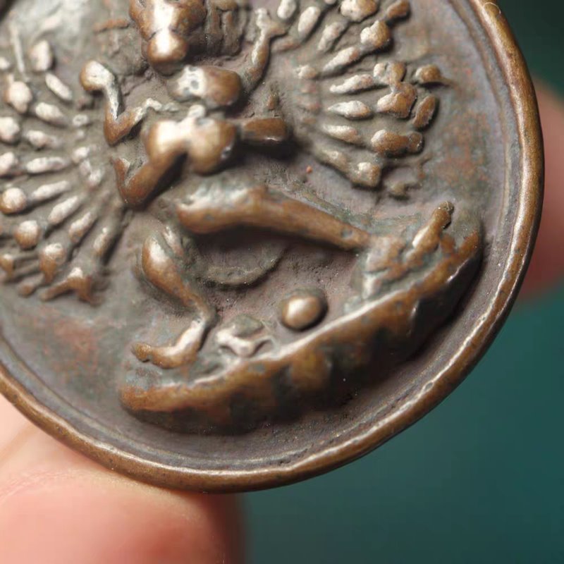 Vintage Tibetan Copper Hayagriva Pendant