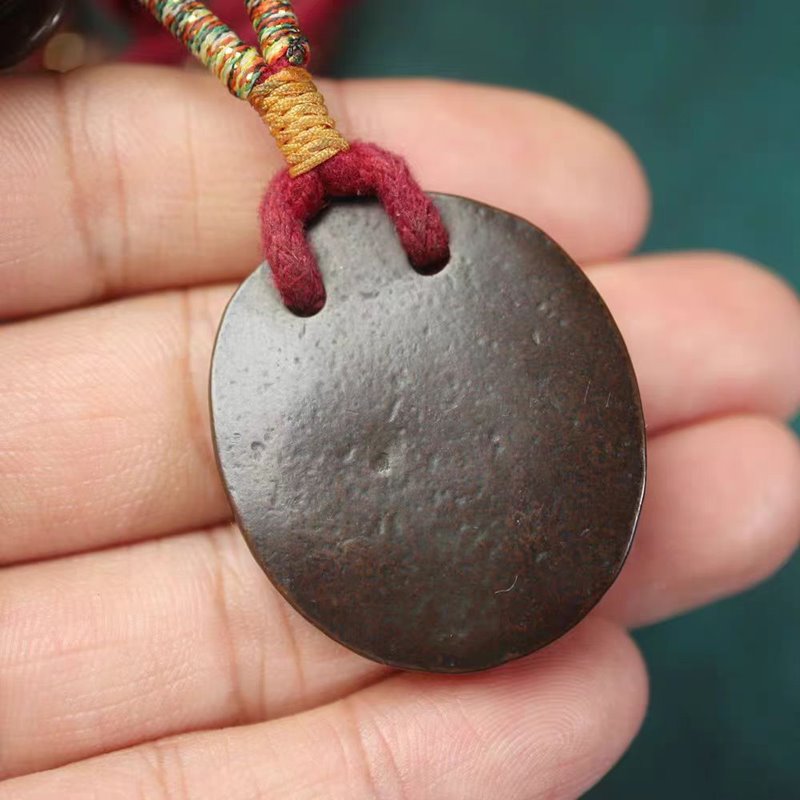 Vintage Tibetan Meteoric Iron Guan Yin Pendant
