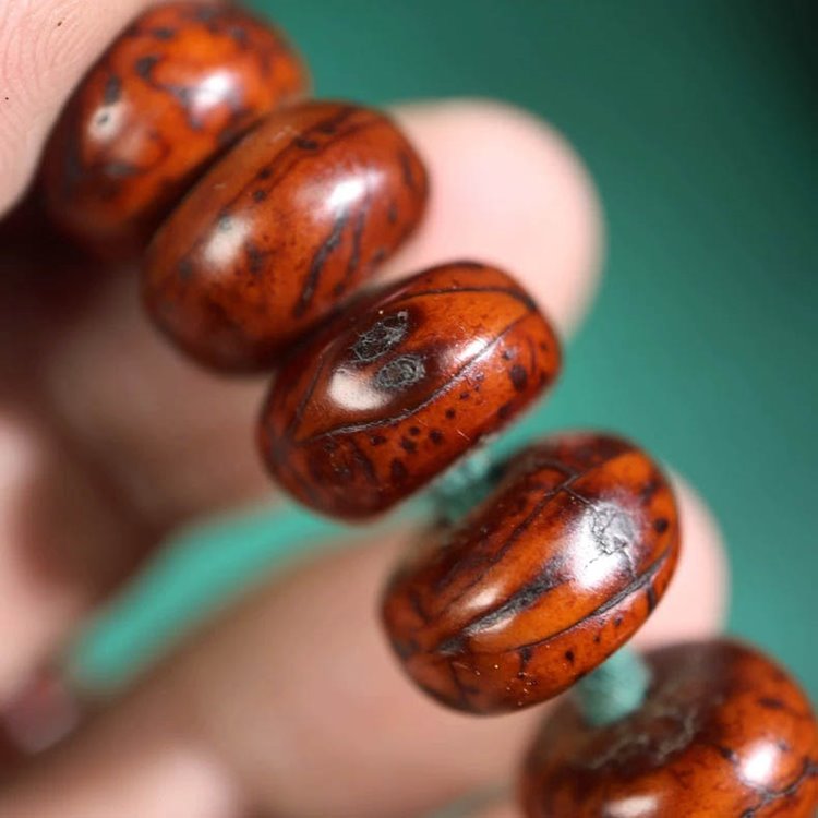 Vintage Tibetan Red Bodhi Beads Mala