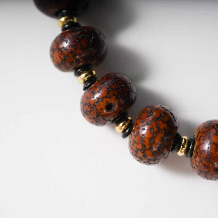 Antique Tibetan Star Moon Bodhi Seed Rosary Beads