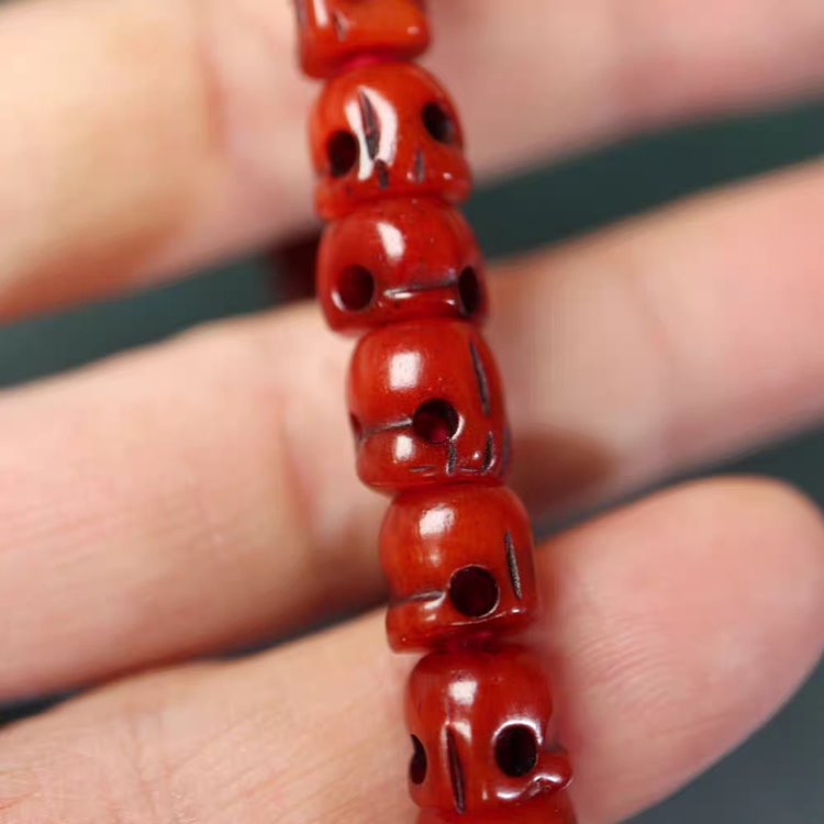 Tibetan Yak Bone Skull Beads