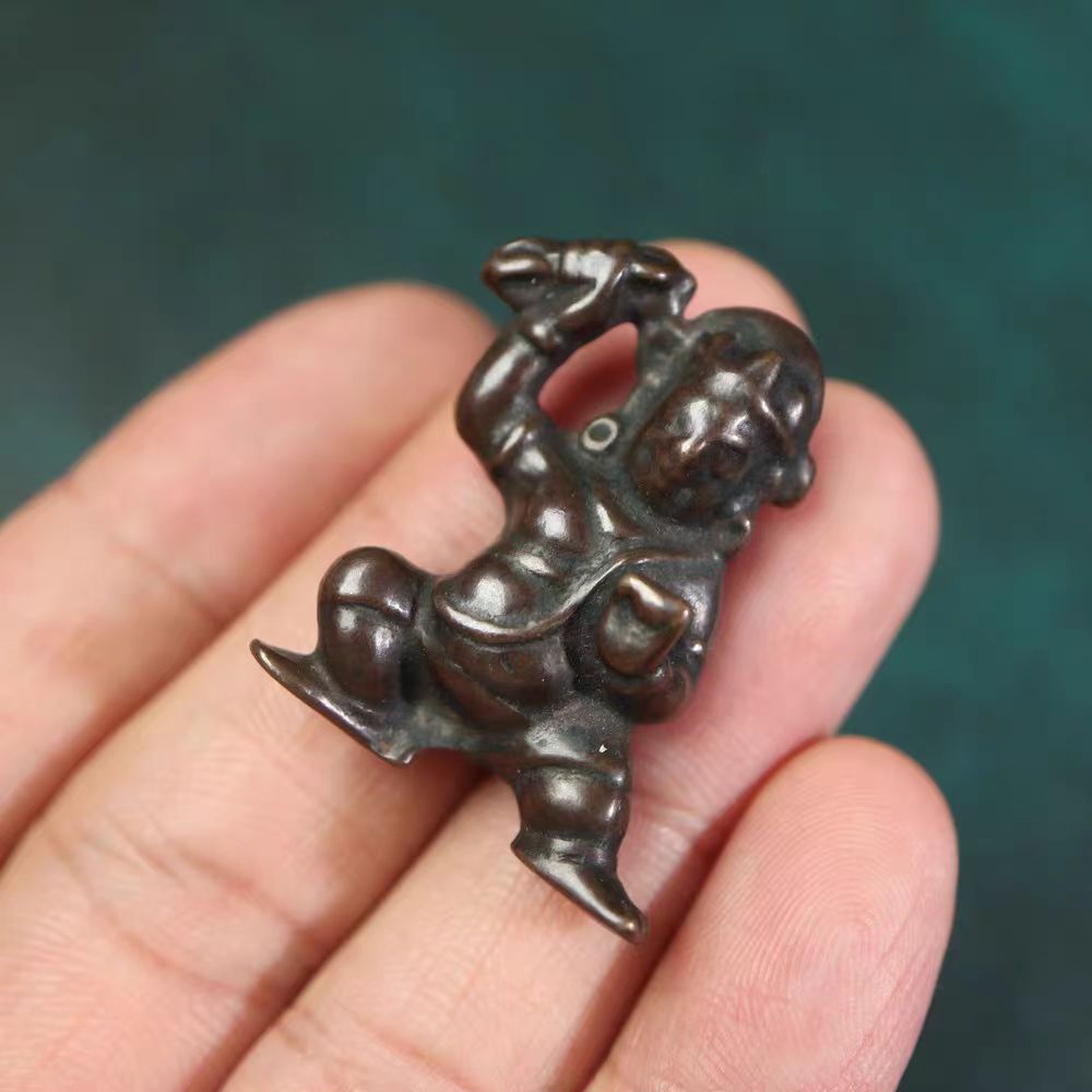 Vintage Tibetan Meteoric Iron Vajrapani Amulet
