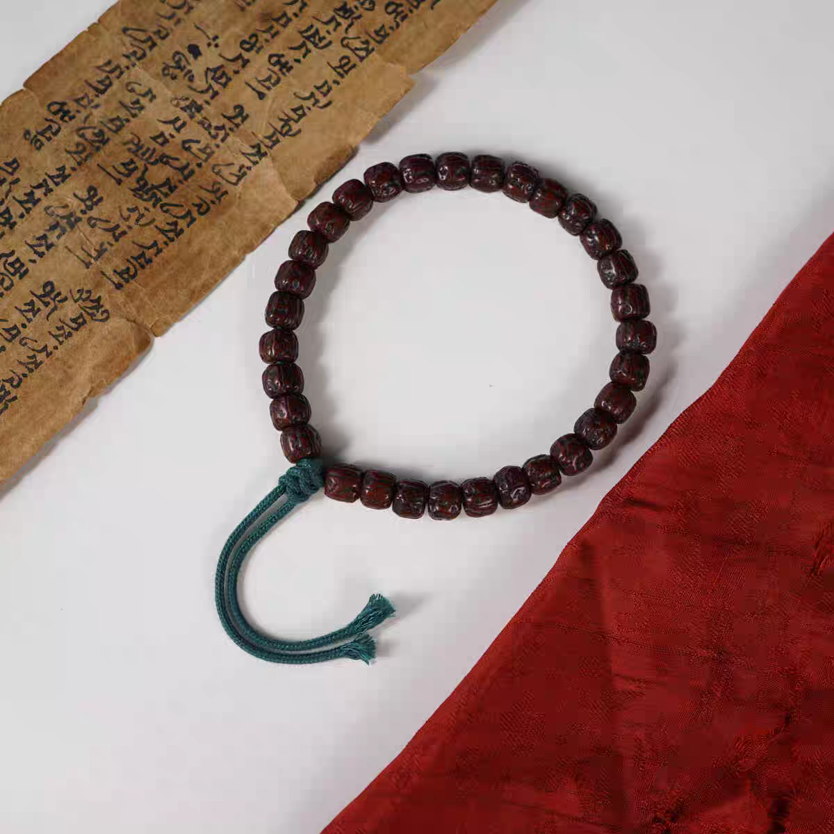 Genuine Vintage Tibetan Rudraksha Wrist Mala