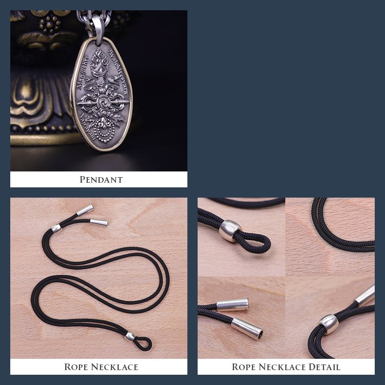 Three Great Bodhisattvas Buddhism Pendant