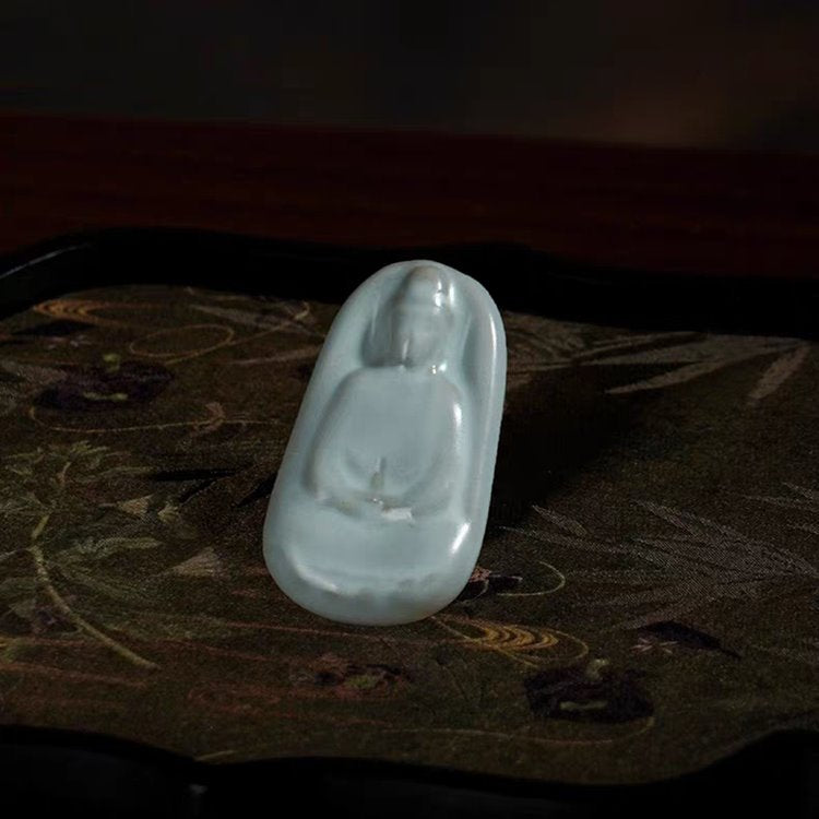 Guanyin Willow Branch Porcelain Pendant