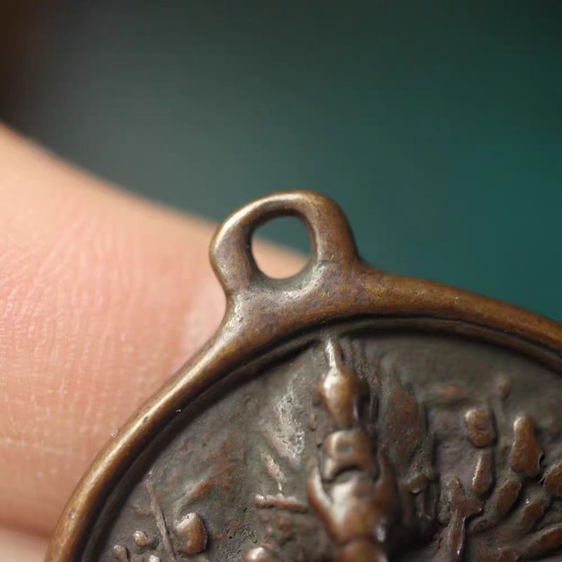 Vintage Tibetan Copper Hayagriva Pendant