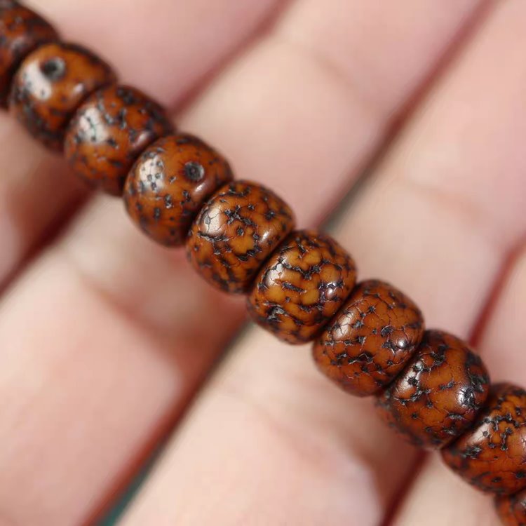 Antique Tibetan Star Moon Bodhi Seed Rosary Beads