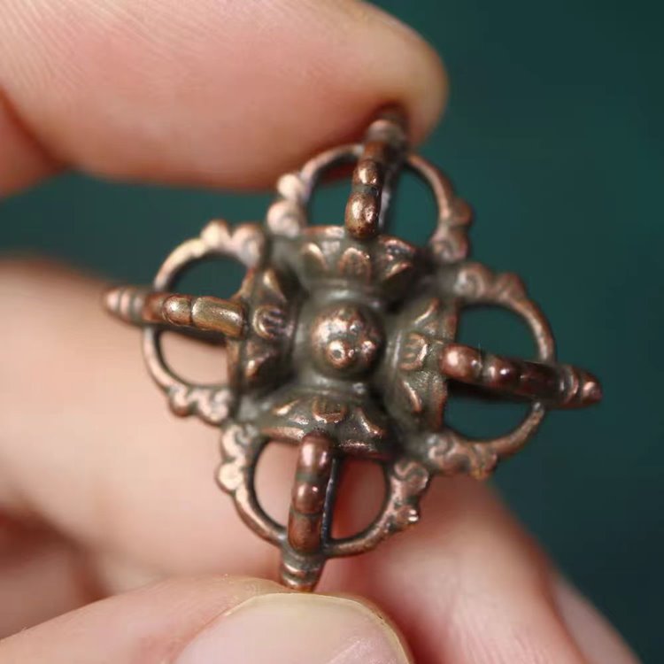 Vintage Tibetan Iron Vajra Lucky Charm