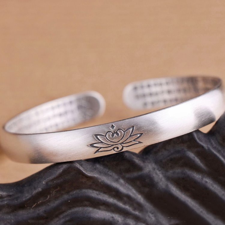 Simple Lotus Flower Bangle