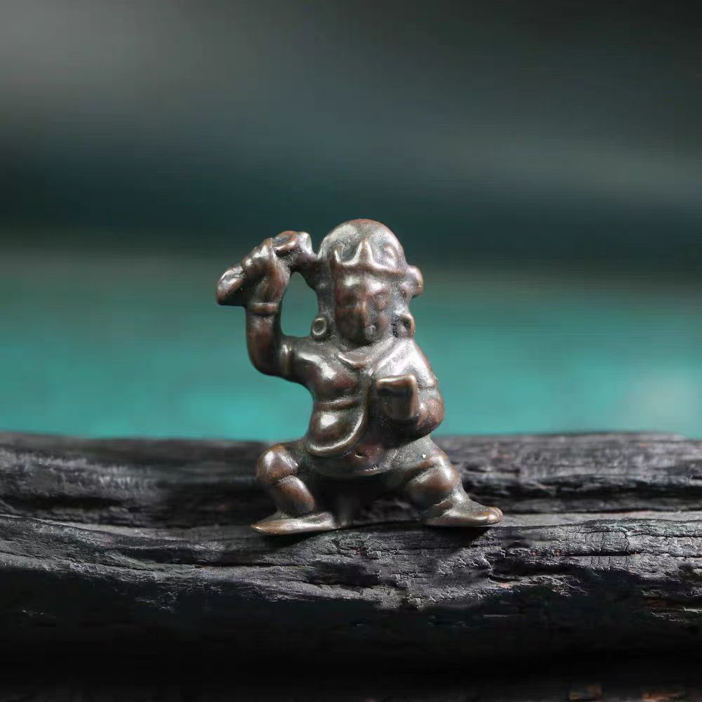 Vintage Tibetan Meteoric Iron Vajrapani Amulet