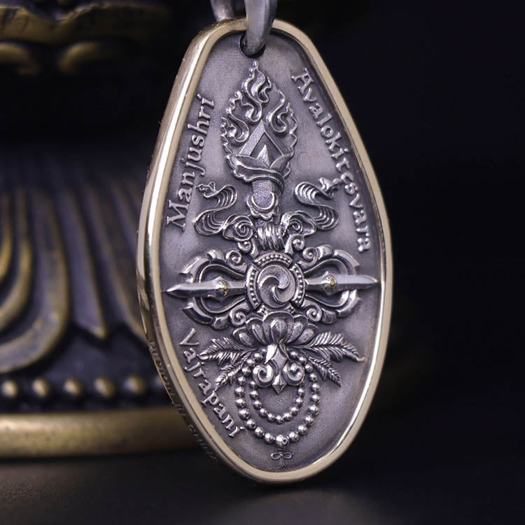 Three Great Bodhisattvas Buddhism Pendant