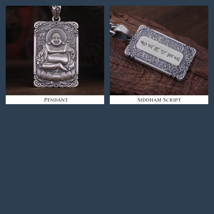 Framed Laughing Buddha Pendant