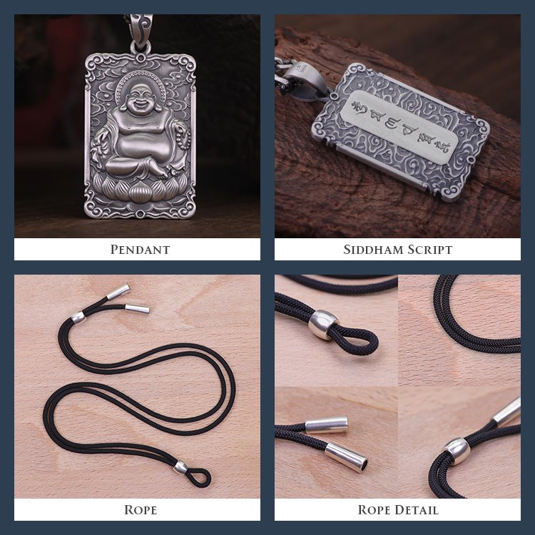 Framed Laughing Buddha Pendant