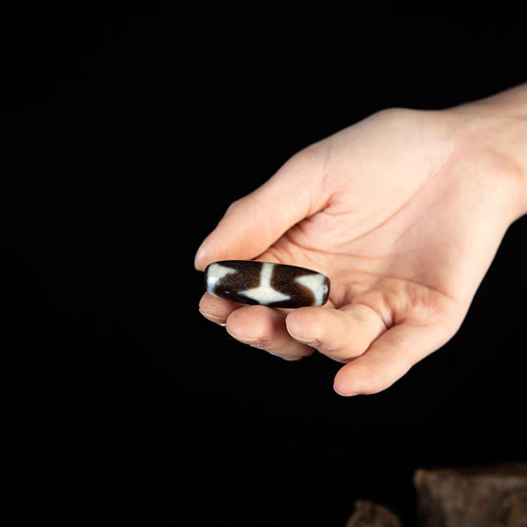 Shard of Unyielding Willpower Tiger Tooth Dzi Bead