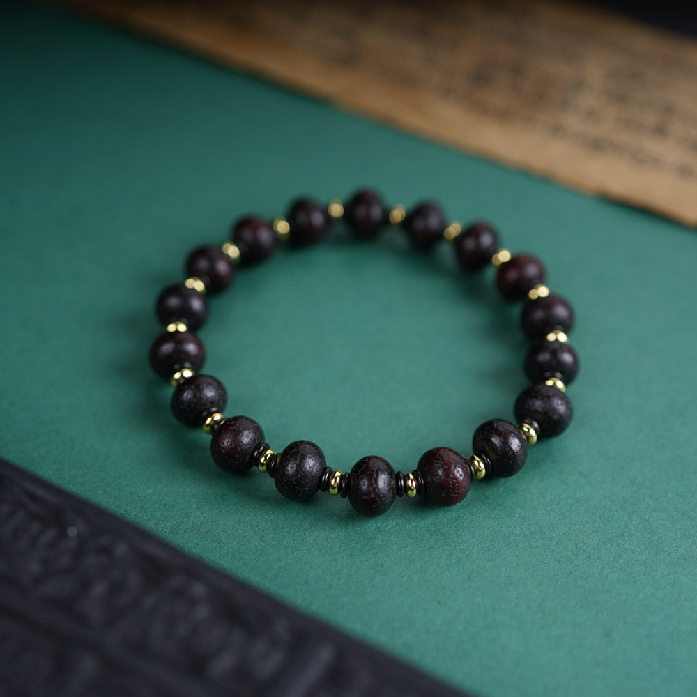 Tibetan Rosary: Antique Tibetan Bodhi Root Wrist Mala - Mantrapiece