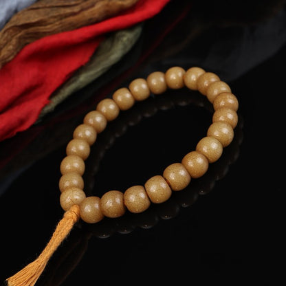 Antique Tibetan Bodhi Root Wrist Mala for Men - mantrapiece.com