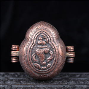 Antique Tibetan Copper Ghau Pendant
