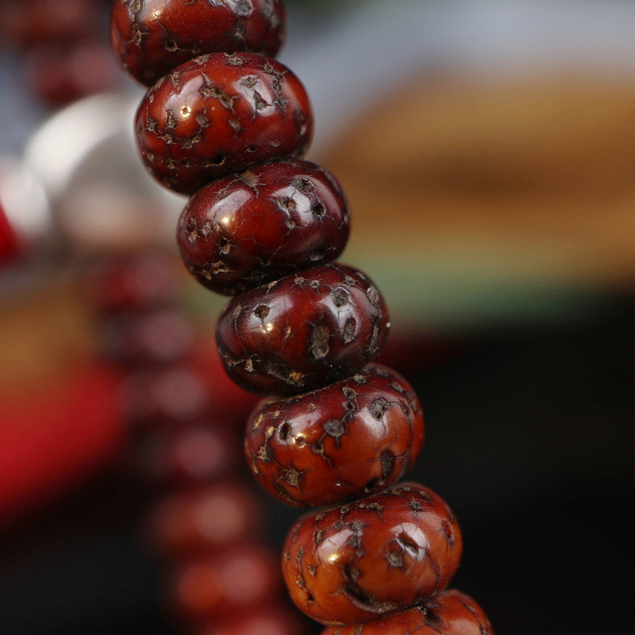 Antique Tibetan Lotus Beads - mantrapiece.com