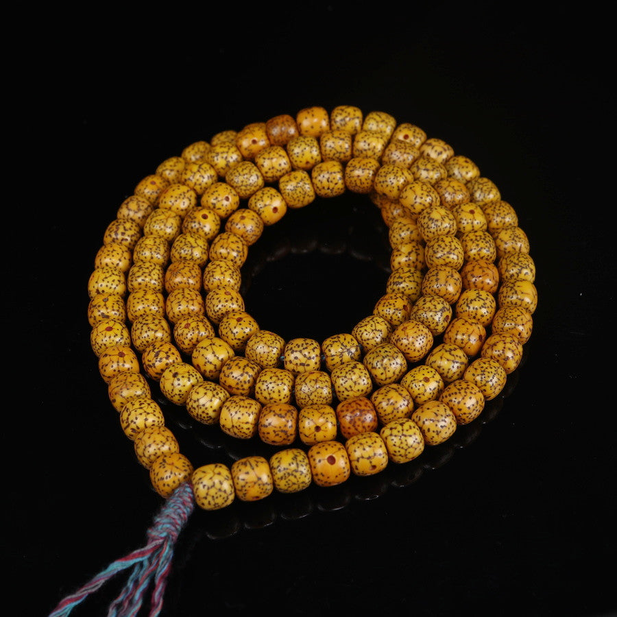 Antique Tibetan Lotus Seed Mala - mantrapiece.com