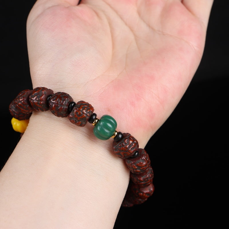 Dragon-lines Small Rudraksha Seeds Spacer Beads Tibetan Buddhism Amulet  Bracelet - AliExpress