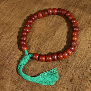 Mala Bracelet - Bodhi Seed with Carnelian & Turquoise – Aromas Naturally