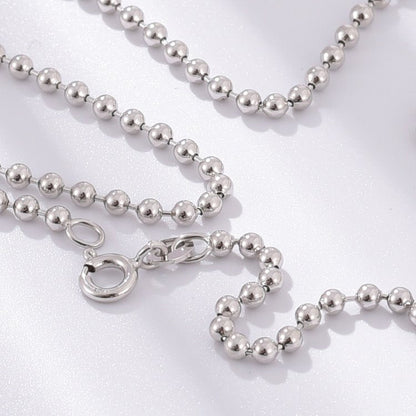 Bead Chain Necklace Spring Ring Clasp 2mm - mantrapiece.com
