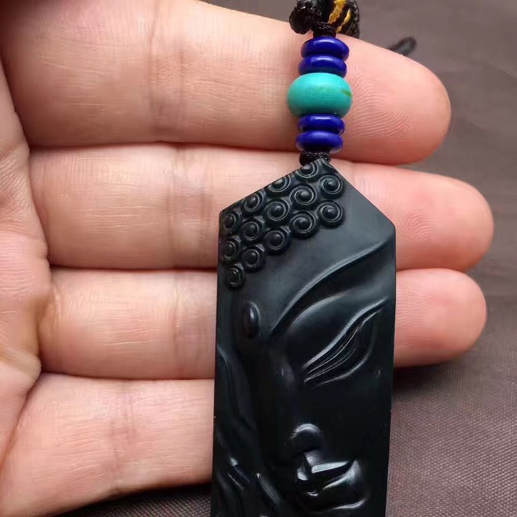Black Jade Buddha Pendant - mantrapiece.com
