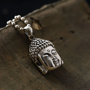 925 Sterling Silver Monk Pendant, Monk Necklace, Buddhist Pendant